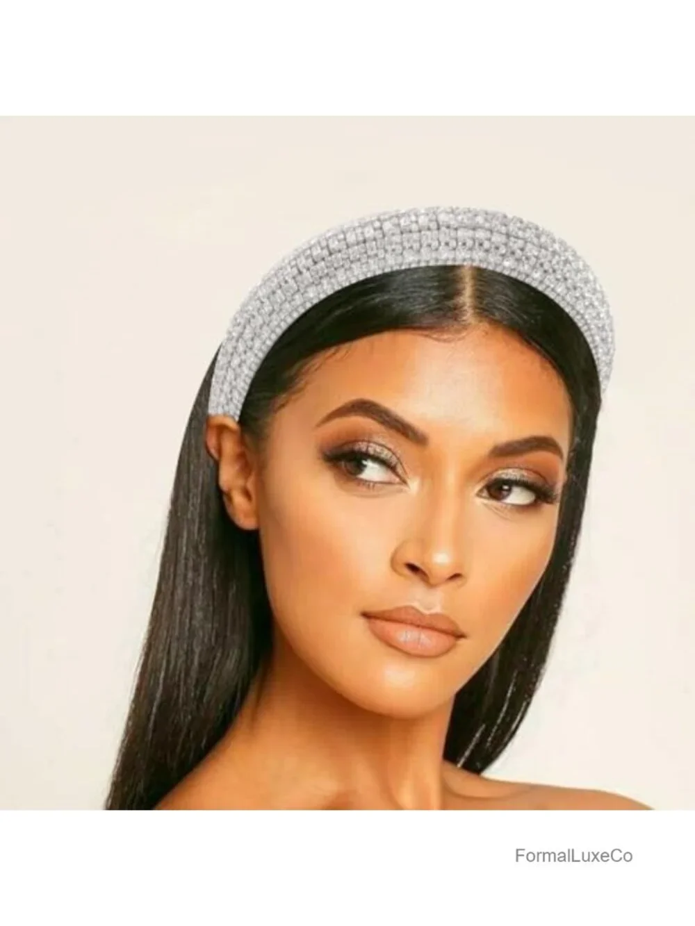 Rhinestone Crystal Headband Bling Padded Hair Accessory Party Glam